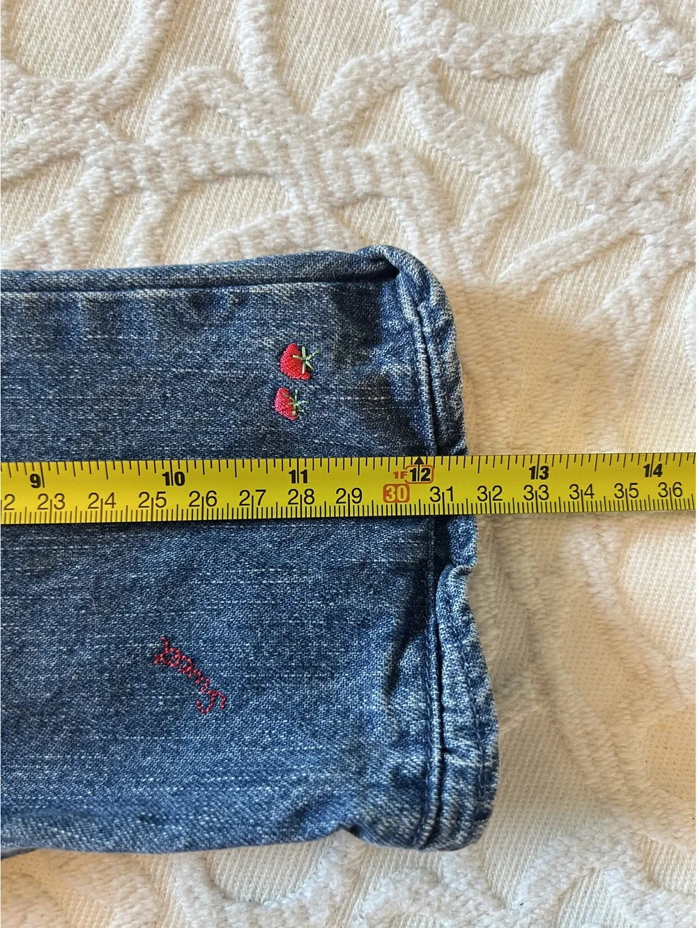 Vintage Koala Kids Girls Fruit Embroidery Pants